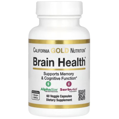 California Gold Nutrition, Brain Health, 60 растительных капсул